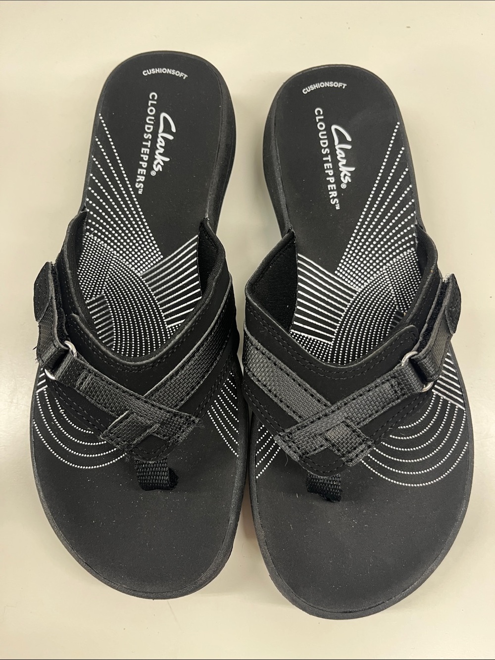 New Clark's Women's Sea Breeze Cloud Stopper Flip Flops Size 7
